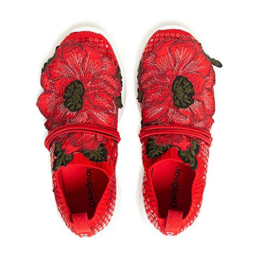 Desigual Flower Knitted - 41, Rojo