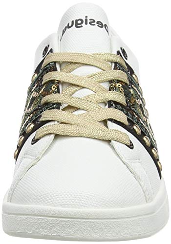 Desigual Shoes Cosmic Exotic Gold, Zapatillas Mujer, Blanco 1000, 41 EU