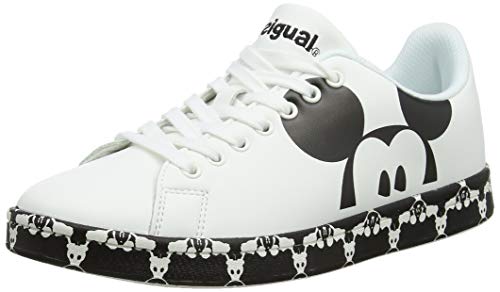 Desigual Shoes (Cosmic_Mickey), Zapatillas Mujer, Blanco (Blanco 1000), 36 EU