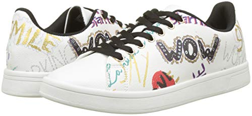 Desigual Shoes_Cosmic Bolimania, Zapatillas para Mujer, Blanco (Blanco 1000), 37 EU