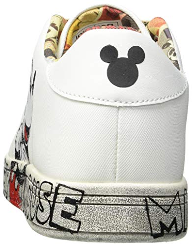 Desigual Shoes_Cosmic_Mickey, Sneakers Mujer, White, 40 EU