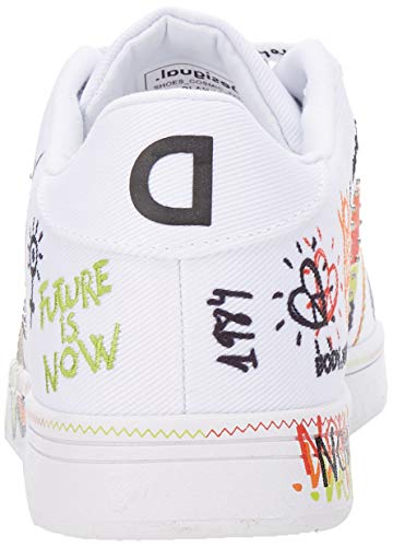 Desigual Shoes_Cosmic_Text, Sneakers Woman. Mujer, Blanco, 38 EU