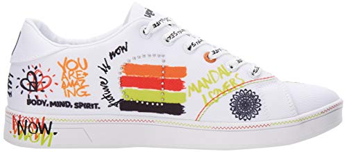 Desigual Shoes_Cosmic_Text, Sneakers Woman. Mujer, Blanco, 38 EU