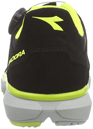 Diadora Gym, Zapatillas de Ciclismo de montaña. Unisex Adulto, Negro-Schwarz (Black/Yellow fluo/white6003), 44 EU