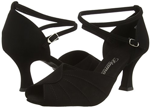 Diamant Diamant Damen Latein Tanzschuhe 027-060-040 - Zapatos de Baile - Standard & Latino para Mujer, Color Negro (Schwarz), Talla 33 1/3