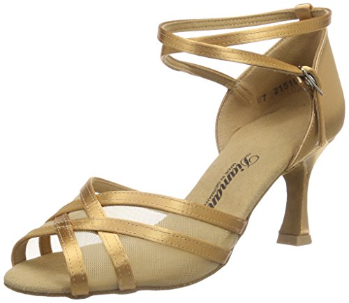 Diamant Diamant Damen Latein Tanzschuhe 035-087-087 - Zapatos de baile - standard & latino para mujer, Beige, 40