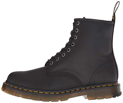 Dr. Martens 1460 8 Eye Boot, Botas de cuero Unisex, Negro (Black Greasy), 44 EU