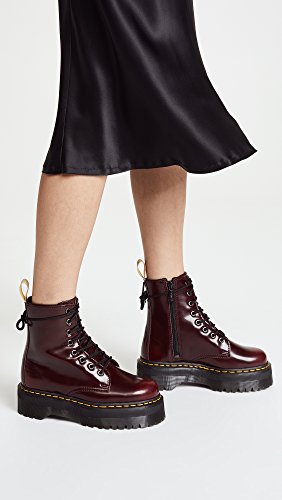 Dr. Martens 2976 botina vegano rojo cereza Cambridge Cepillo rojo burdeos 21802600, Dr. Martens Schuhe Damen:36