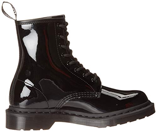 Dr. Martens Botas de encaje para mujer, Negro (Negro (black Patent Lamper)), 35 EU