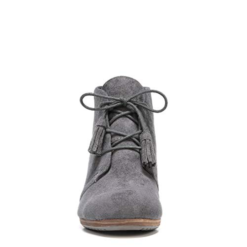 Dr. Scholl's Mujeres Dakota Punta Cerrada Botas de Moda, Grey Microsuede, Talla 6.5