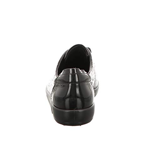 ECCO Soft 2.0, Zapatos de Cordones Derby Mujer, Negro (Black 51052), 37 EU