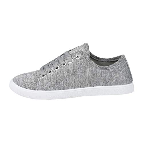 Elara Zapatilla de Deporte Unisex Low Top Textil Chunkyrayan Gris CL33318 Grey-39