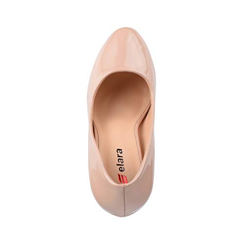 Elara Zapato de Tacón Alto Mujer Plataforma Estilete Chunkyrayan Beige C-1 Beige-38