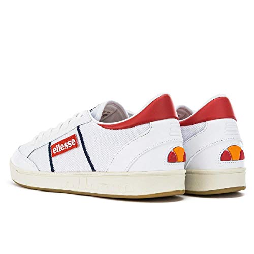 Ellesse Ls-81, Zapatillas de Deporte para Hombre, Multicolor (White/Flame Scarlet 000), 46 EU