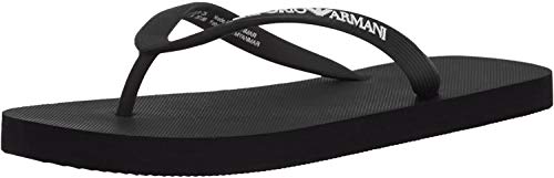 Emporio Armani Chanclas Flip Flop de goma de color azul noche Azul Size: 45 EU