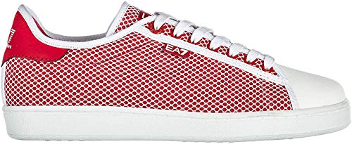 Emporio Armani EA7 - Zapatillas deportivas para mujer, color rojo Rojo Size: 5 USA - 37 1/3 EU