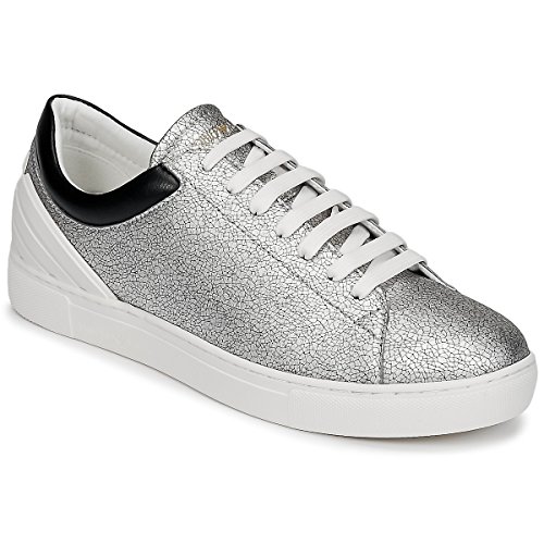 Emporio Armani Femenco Zapatillas Moda Mujeres Negro/Plata/Blanco - 40 - Zapatillas Bajas Shoes