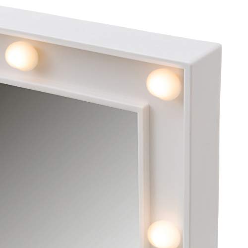 Espejo Luces Vintage Blanco led de 49x39 cm - LOLAhome