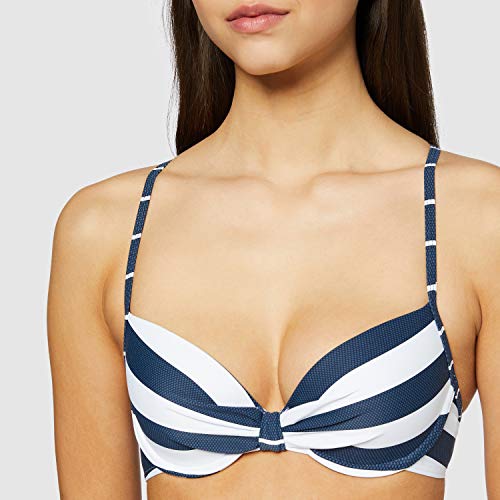 Esprit North Beach Pad.Bra MF Parte de Arriba de Bikini, Azul (Dark Blue 405), 95B (Talla del Fabricante: 40 B) para Mujer