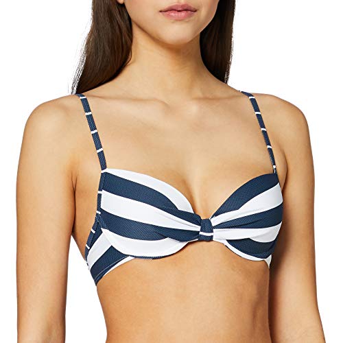 Esprit North Beach Pad.Bra MF Parte de Arriba de Bikini, Azul (Dark Blue 405), 95B (Talla del Fabricante: 40 B) para Mujer