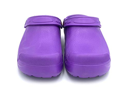 EVA Color Violeta Talla 39, Zueco de Trabajo para sanidad y hostelería Unisex Certificado CE EN ISO 20347 Marca DIAN