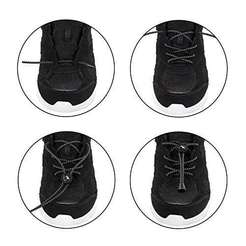 EVEREST FITNESS 5 Pares de Cordones para Deportistas, sin Nudos, Longitud 118 cm - Sistema de sujeccion rapida de Cordones