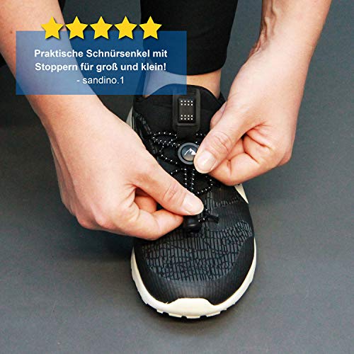 EVEREST FITNESS 5 Pares de Cordones para Deportistas, sin Nudos, Longitud 118 cm - Sistema de sujeccion rapida de Cordones