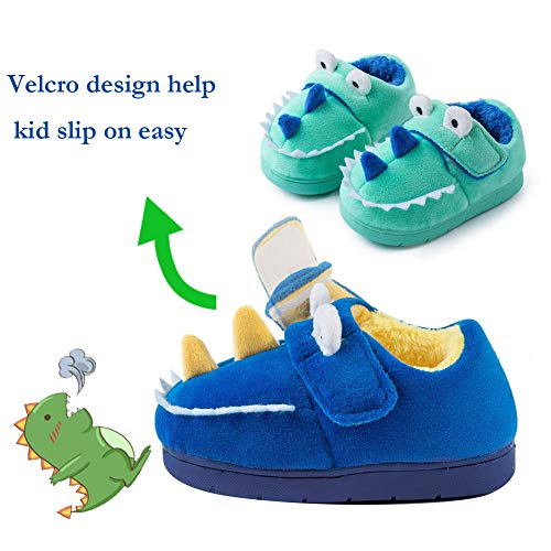 Fadezar Zapatillas De Estar por Casa para Niñas Niños Invierno Pantuflas Animales Antideslizantes Cálido Slippers Verde Claro 23/24