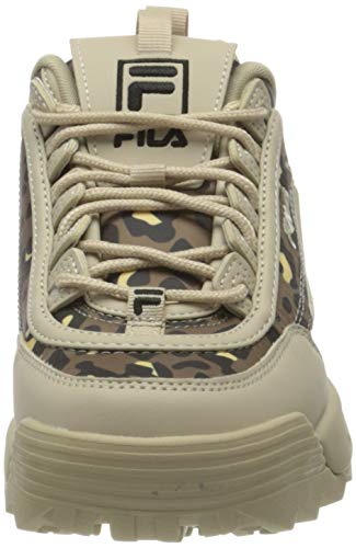 Fila Disruptor N wmn, Zapatillas Mujer, Beige (Feather Gray/Leopard), 42 EU