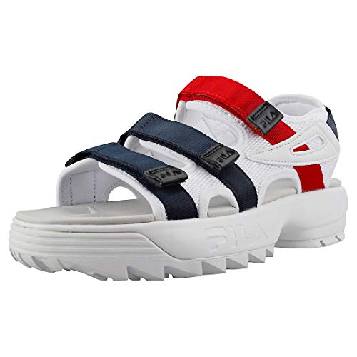 Fila Disruptor Sandal Mujeres Sandalias White Navy Red - 5 UK