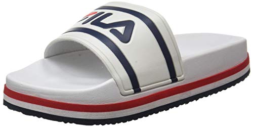 FILA Morro Bay Zeppa wmn, Sandalia Mujer, Blanco (White/Stripe), 36 EU