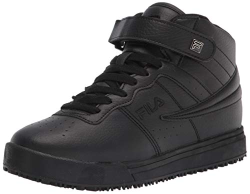 Fila Womens F 13 Mid Slip Resistant Sneaker - Black