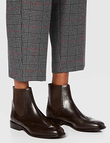 find. Leather Brogue Botas Chelsea, Marrón Chocolate, 37 EU