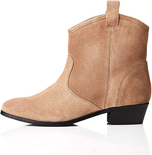 find. Pull On Leather Casual Western Botas Chelsea, Marrón Sand, 38 EU