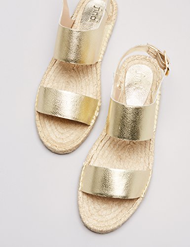 find. Sandalias de Esparto Mujer, Dorado (Gold), 40 EU