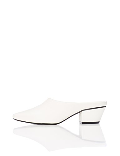 find. Zueco con Puntera de Tacón para Mujer, Blanco (White), 38 EU