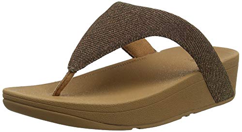 FitFlop Lottie Glitzy, Chanclas Mujer, Marrón (Bronze 012), 39 EU