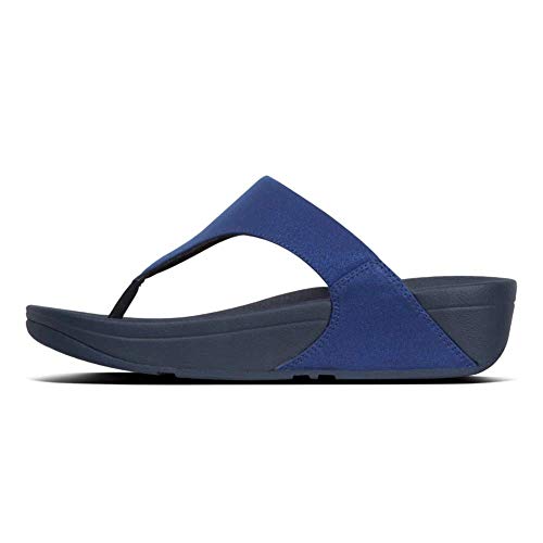 Fitflop Lulu Shimmer, Sandalias Planas Mujer, Azul Marino, 43 EU