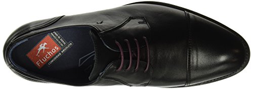 Fluchos | Zapato de Hombre | HERACLES 8412 Memory Negro Zapato de Vestir | Zapato de Piel de Vacuno de Primera Calidad | Cierre con Cordones | Piso de Goma Personalizado