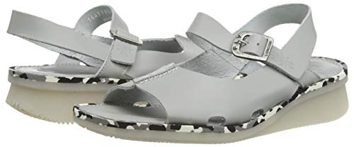 FLY London Cult398fly, Sandalias de Punta Descubierta Mujer, Gris (Cloud (Grey Midsole) 008), 38 EU