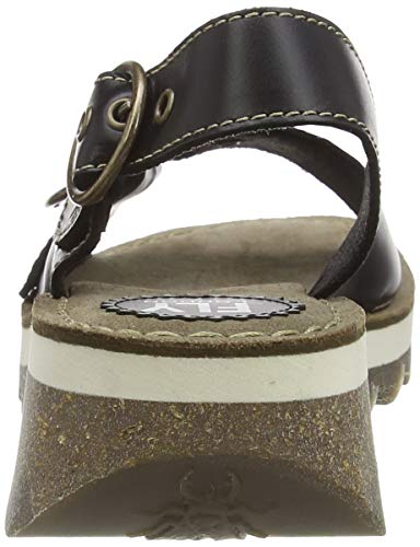 FLY London Tram 2, Sandalias de Talón Abierto Mujer, Negro (Black 000), 39 EU