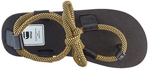 G-STAR RAW Ghillie OG, Chanclas Mujer, Multicolor (Black/Yellow 8691-2069), 38 EU