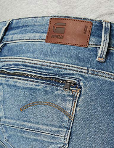 G-STAR RAW Midge Zip Mid Waist Skinny Vaqueros, Lt Vintage Aged Destroy 8968-9114, 22W / 26L para Mujer