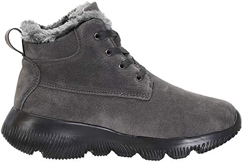 Gaatpot Unisex Adulto Botas de Nieve Invierno Cálidas y Cómodas Fur Forro Aire Libre Botas Forradas de Nieve Botines Negro 45EU