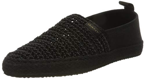 Gant Raffiaville, Mocasines para Mujer, Negro (Black G00), 38 EU