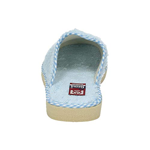 GEMA GARCIA 409 Chinelas Toalla Rizo Mujer Zapatillas CASA Celeste 39