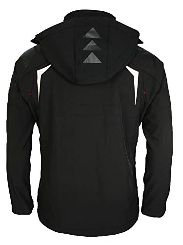 Geographical Norway Hombre de Tacto Suave Funciones Chaqueta para Exterior Impermeable - Negro, XXL