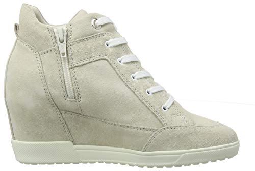 Geox D CARUM C, Zapatillas Altas Mujer, Beige (Cream), 37