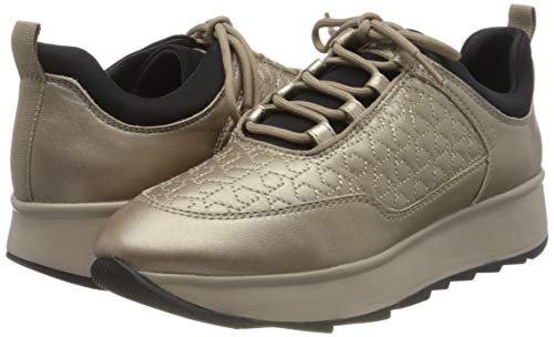 Geox D GENDRY C, Zapatillas Mujer, Dorado (Lead/Taupe C9hq6), 40 EU