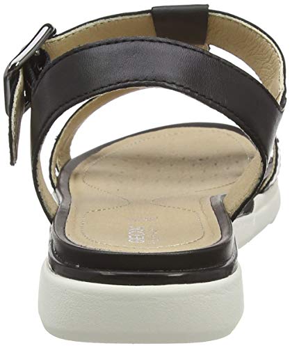 Geox D Sandal Hiver A, Sandalias con Tira Vertical Mujer, Negro (Black C9999), 40 EU